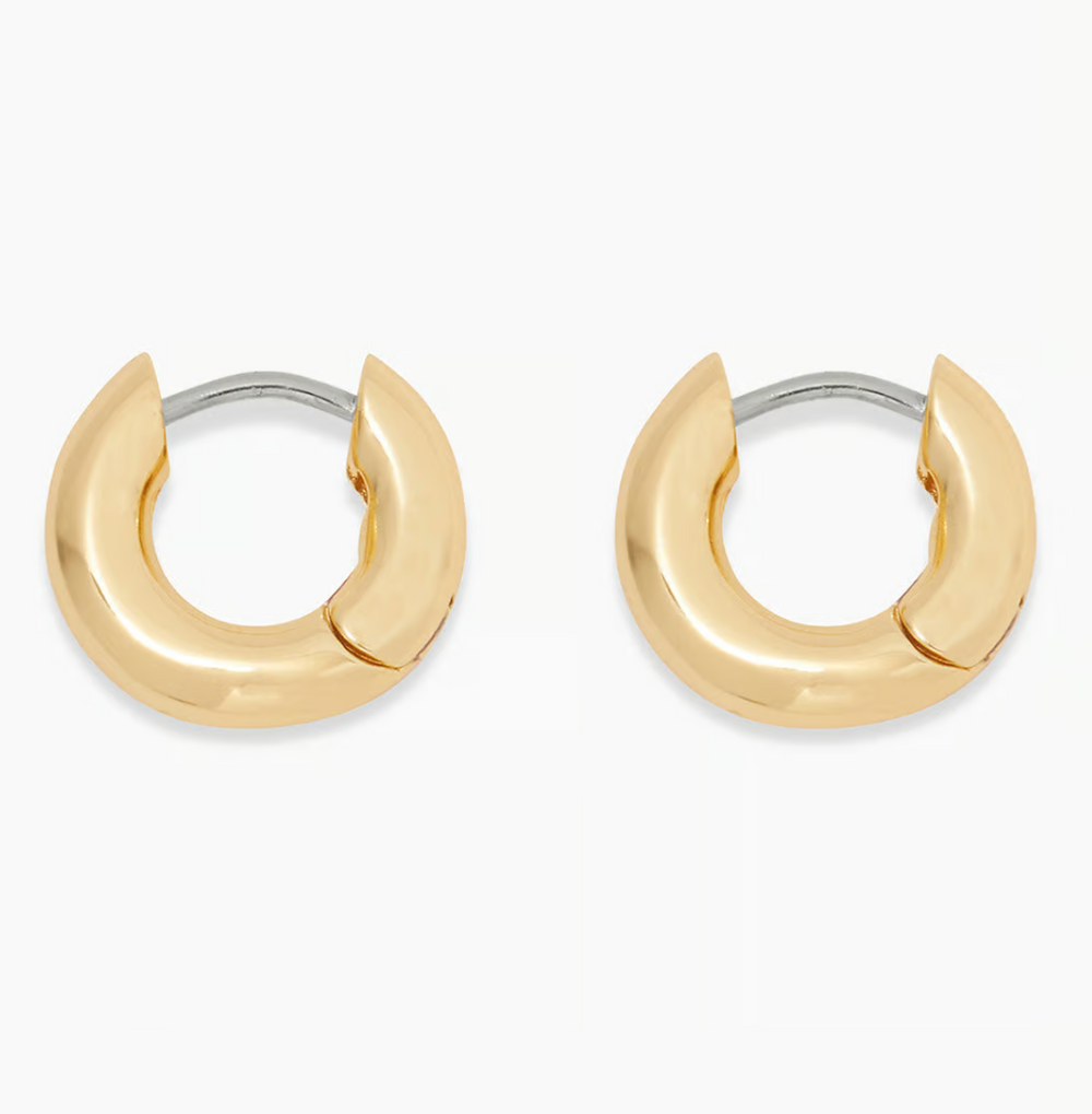 gorjana 18K gold Lou Huggies Earrings