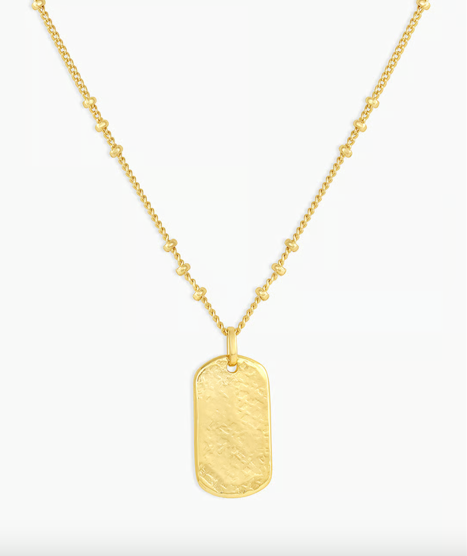 Gorjana dog top tag necklace
