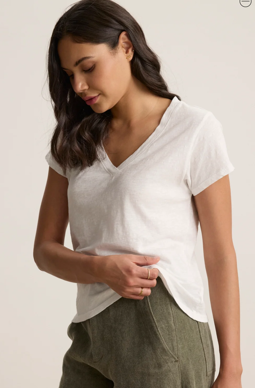 Velvet V Neck Short Sleeve Top Velvet By Graham Spencer Original