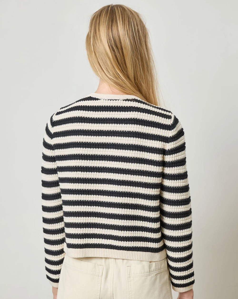 Lilla P Striped Jackie Cardigan