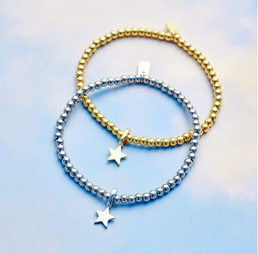 Puravida Harper Gold Bead Stretch bracelet