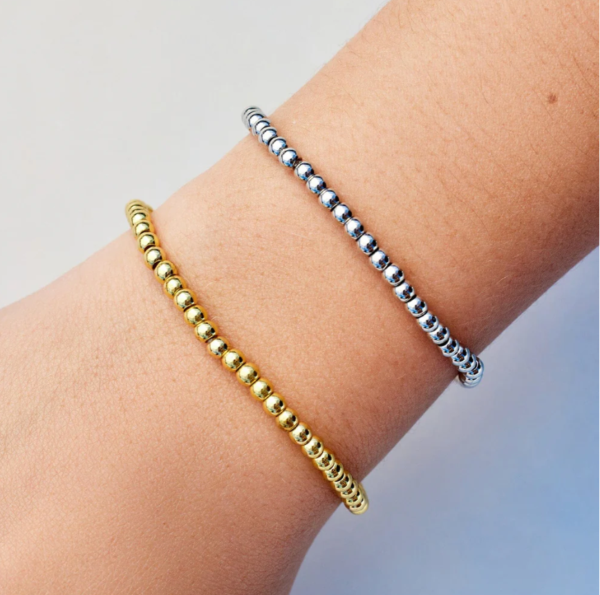 Puravida Harper Gold Bead Stretch bracelet