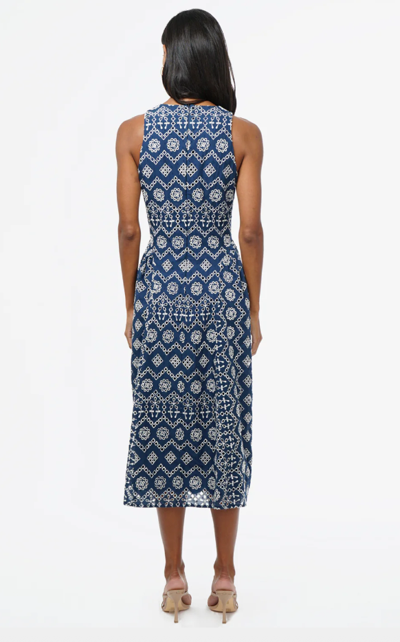 Soraia Cotton Eyelet Midi Dress