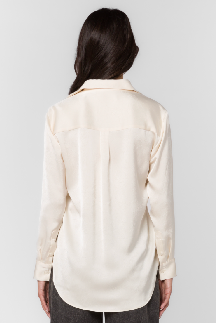 Adelynn Satin Button Down Shirt