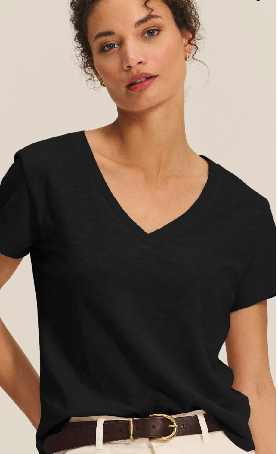 Velvet by Graham & Spencer Original Short sleeve V-neck Elisha tee