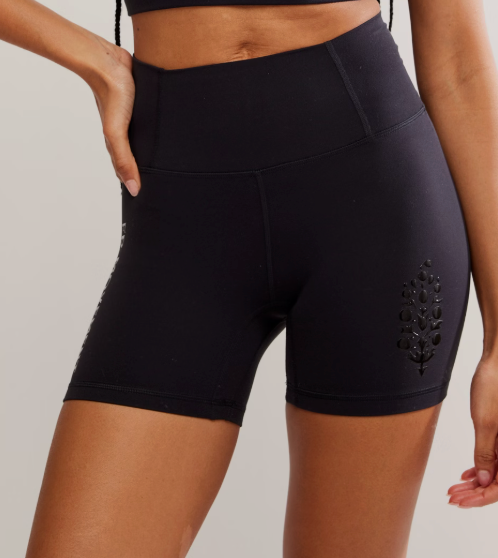 Free People Movement Never Better Silicone Logo Bike Shorts