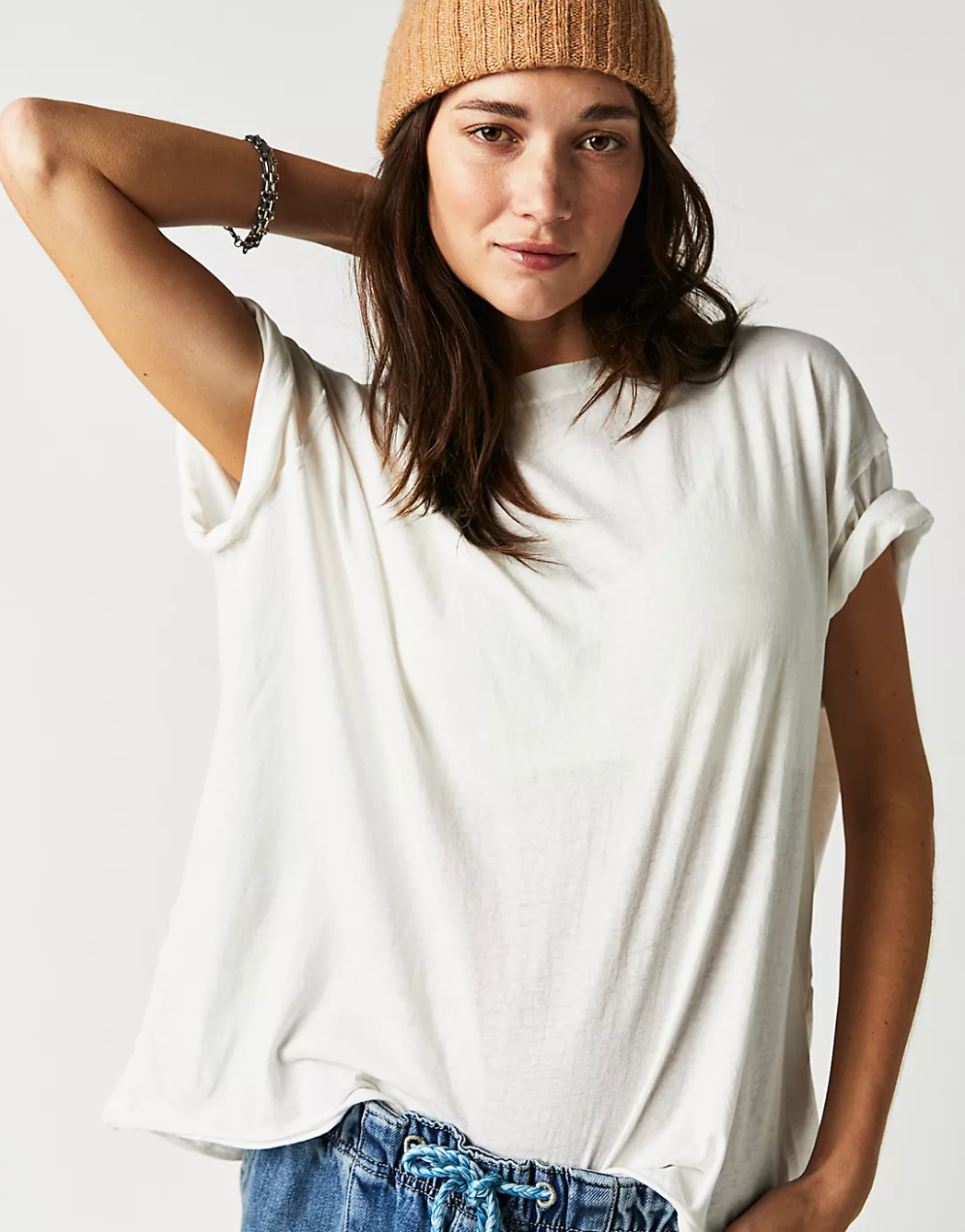 New! Free People oversized L t-shirt offers top