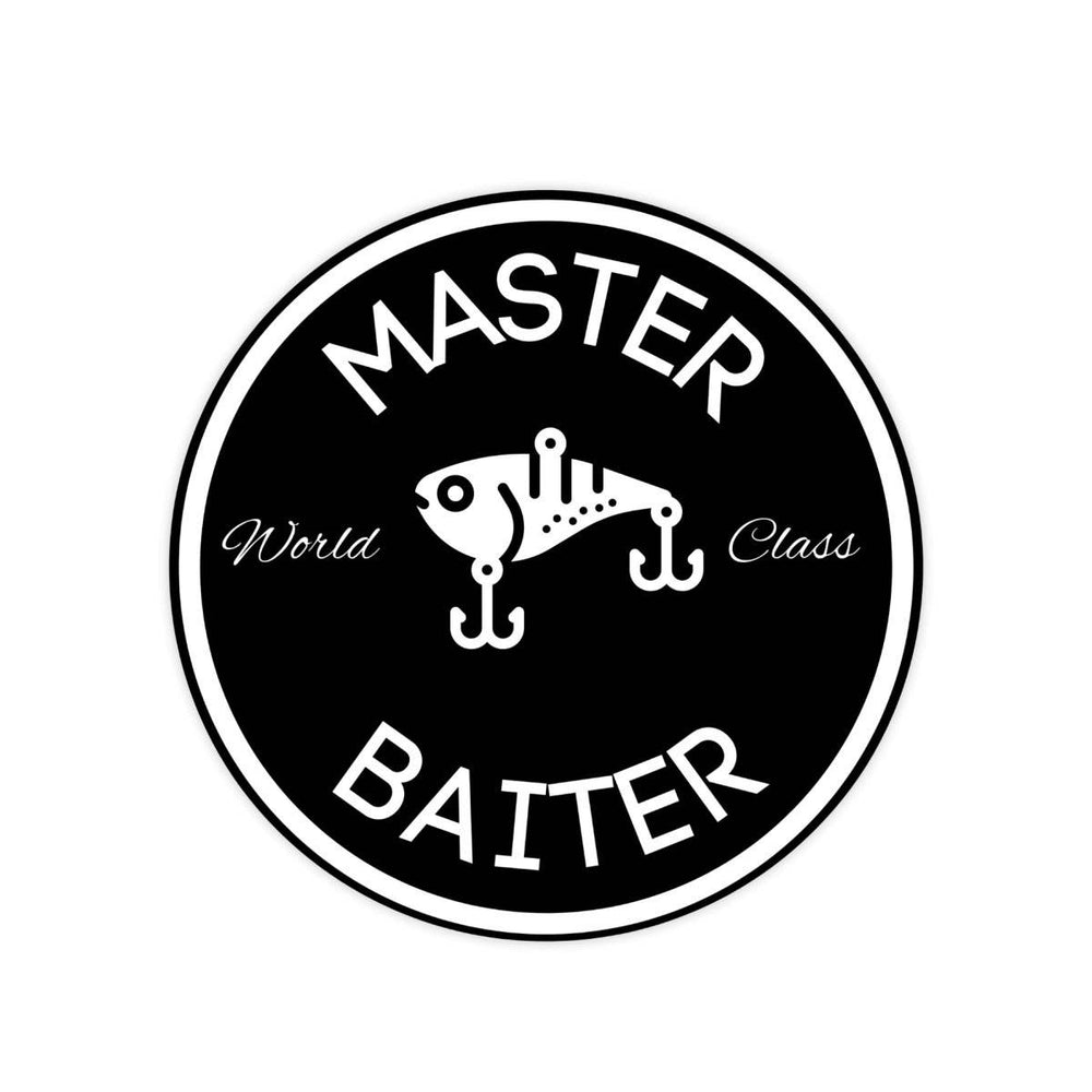 Sticker Bull - World Class Master Baiter Sticker, Swim Bait Sticker, Meme Sticker, Funny Waterproof Vinyl Sticker Decal for Laptop, Car, Hydroflask Sticker