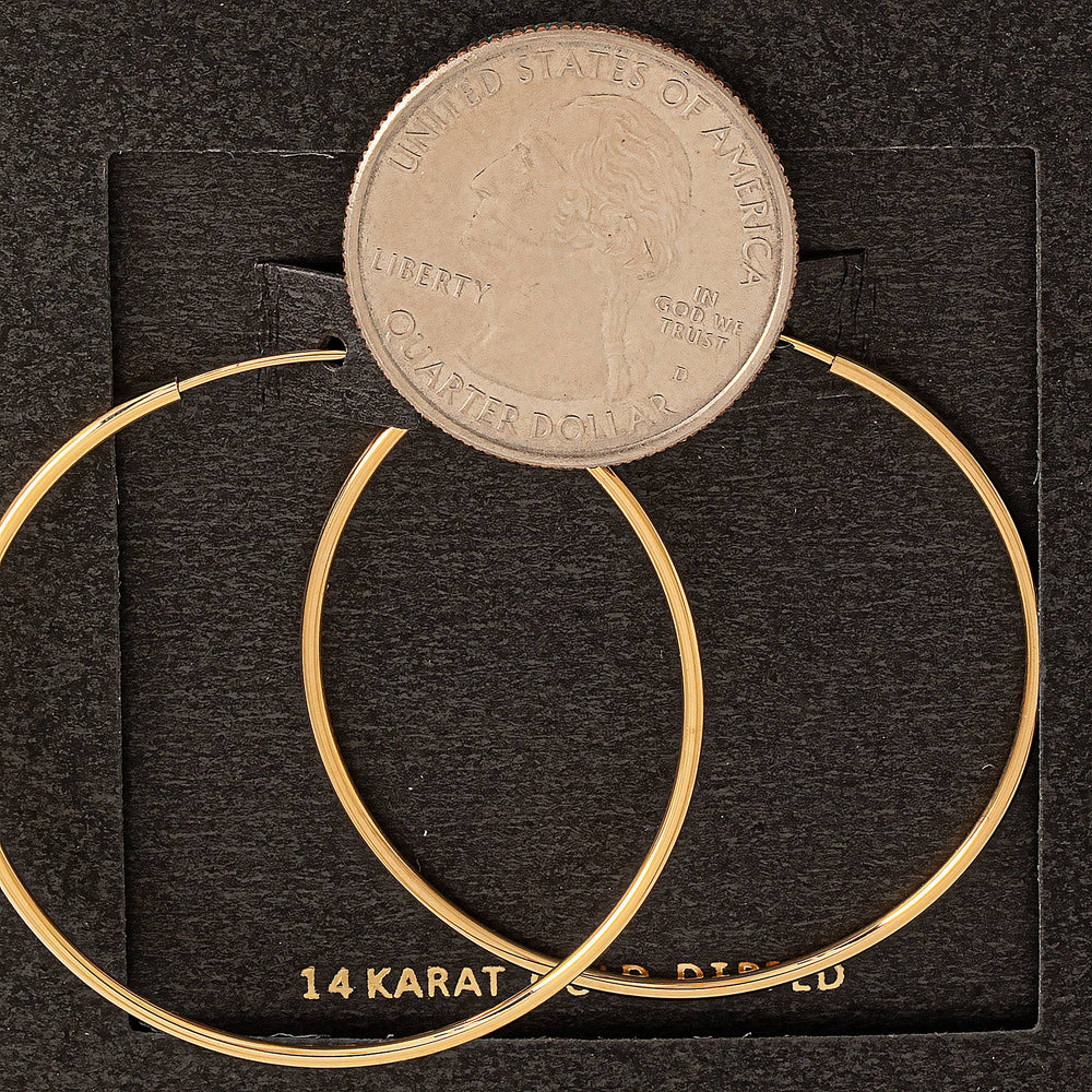 Secret Box Gold Dipped Thin Hoop Earrings