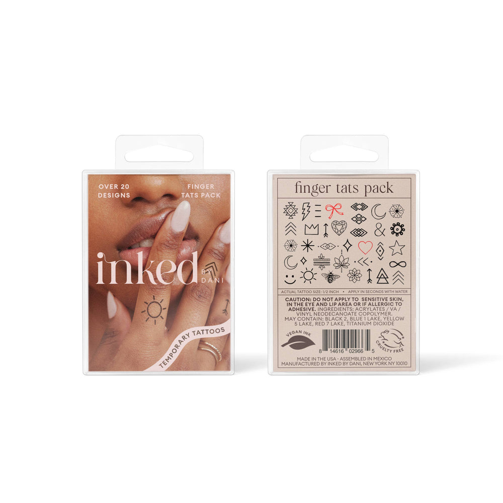INKED by Dani - Finger Tats Temporary Tattoo Pack