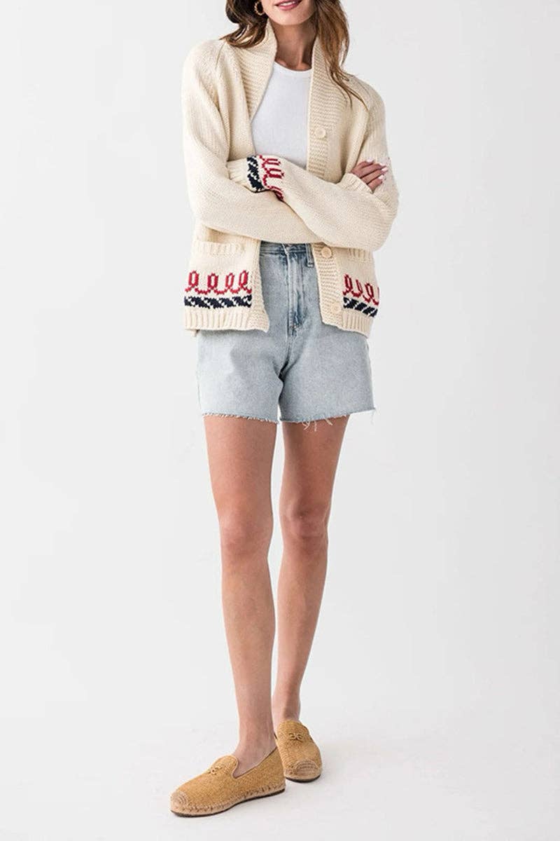 Cream Whale Cardigan