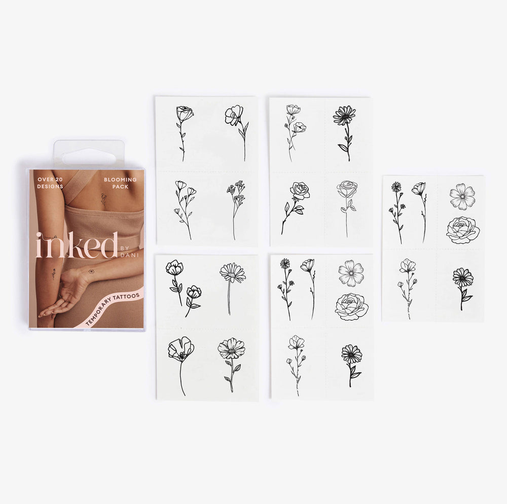 INKED by Dani - Blooming Temporary Tattoo Pack