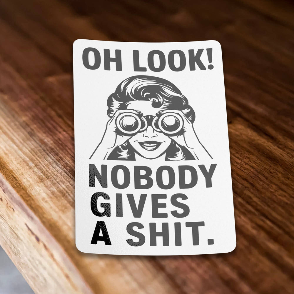 Sticker Bull - Oh Look Nobody Gives A Shit Funny Waterproof Sticker