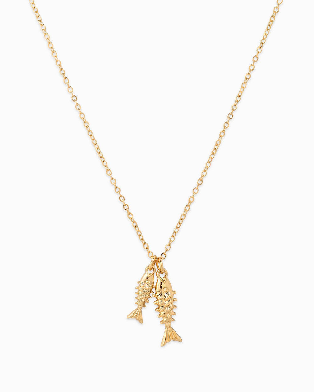 Double Sea Life Gold Sardine Necklace