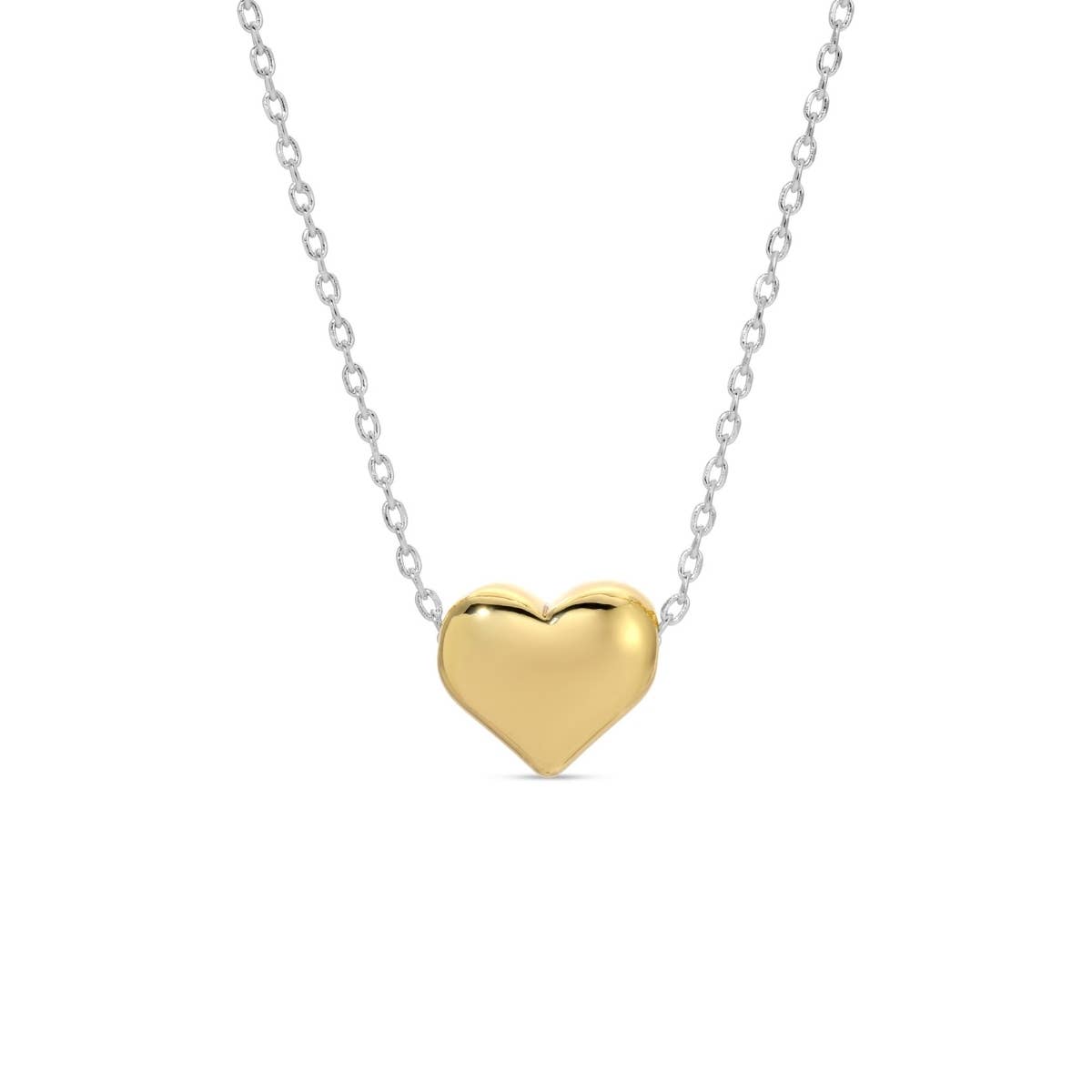 Splendid Iris - Small Simple Heart Necklace
