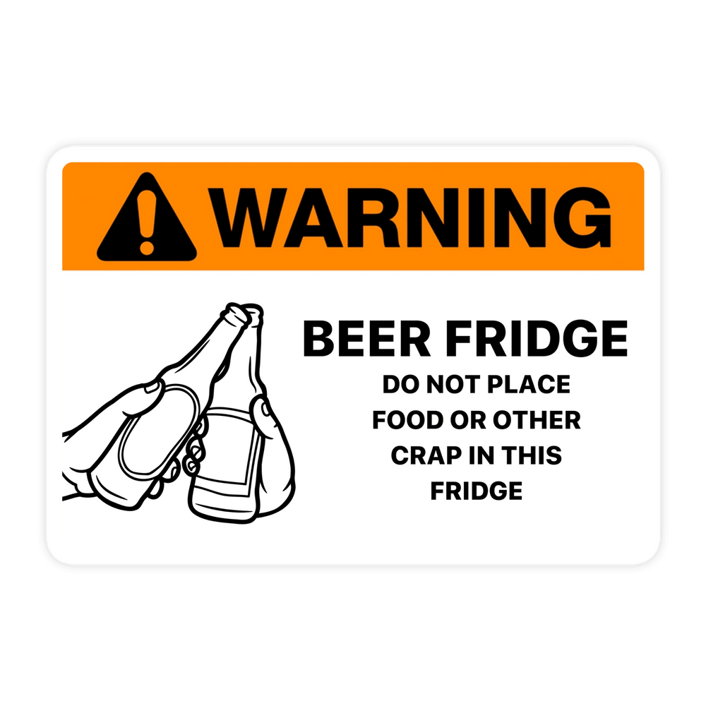 Sticker Bull - Beer Fridge Sticker, Beer Sticker, Funny Warning Sticker, Meme Sticker, Waterproof Vinyl Sticker For Waterbottle, Laptop and Refrigerator