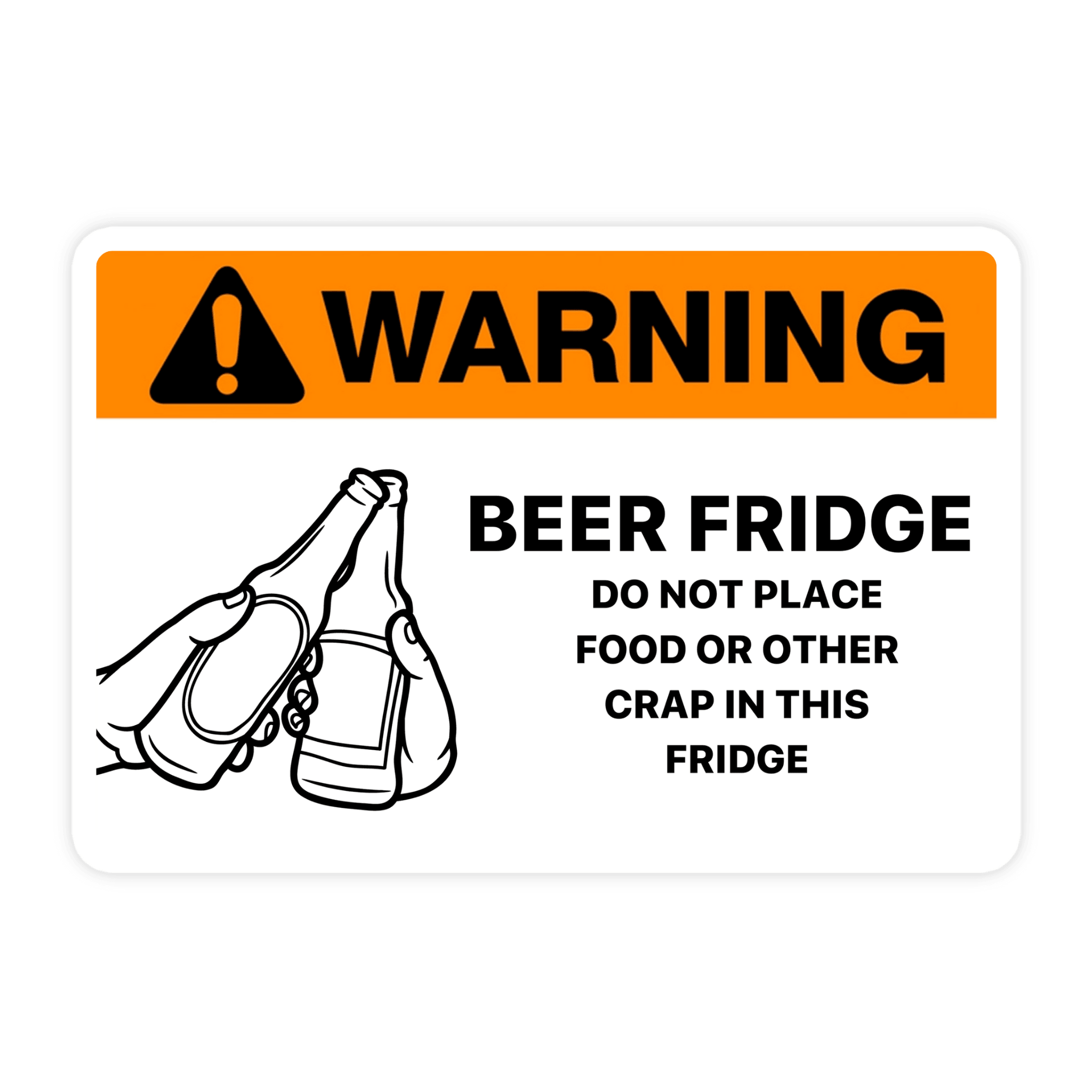 Sticker Bull - Beer Fridge Sticker, Beer Sticker, Funny Warning Sticker, Meme Sticker, Waterproof Vinyl Sticker For Waterbottle, Laptop and Refrigerator