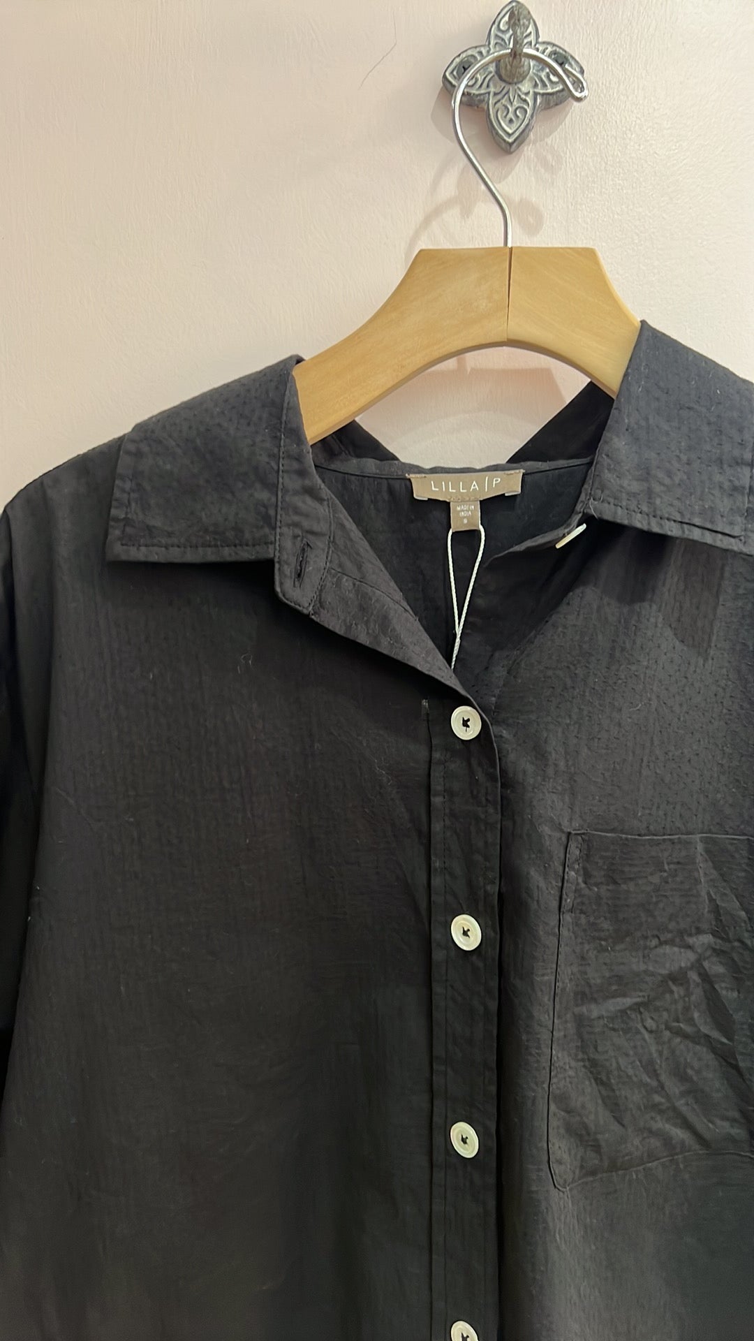 Lilla P Easy Sleeve Button Down Shirt