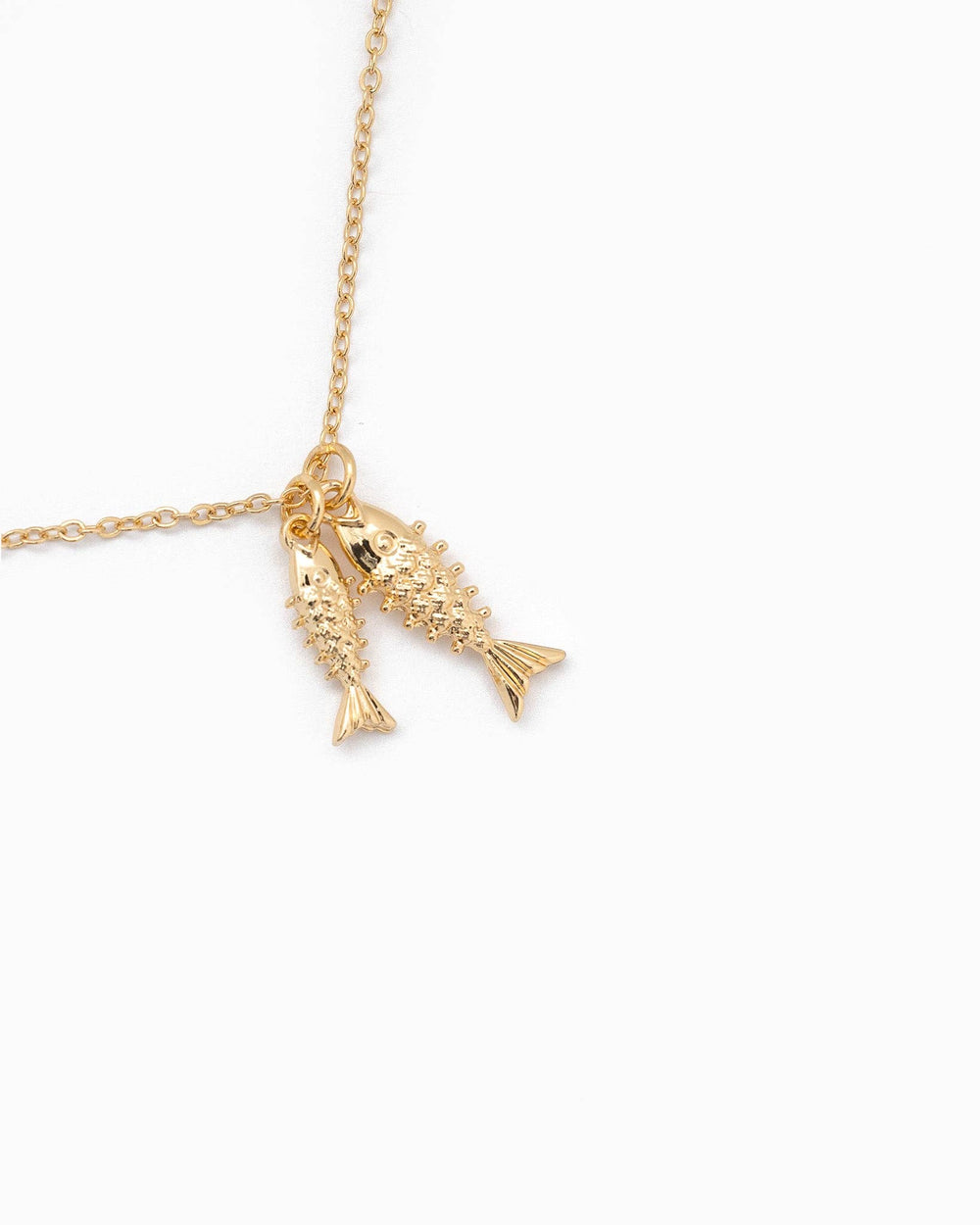 Double Sea Life Gold Sardine Necklace