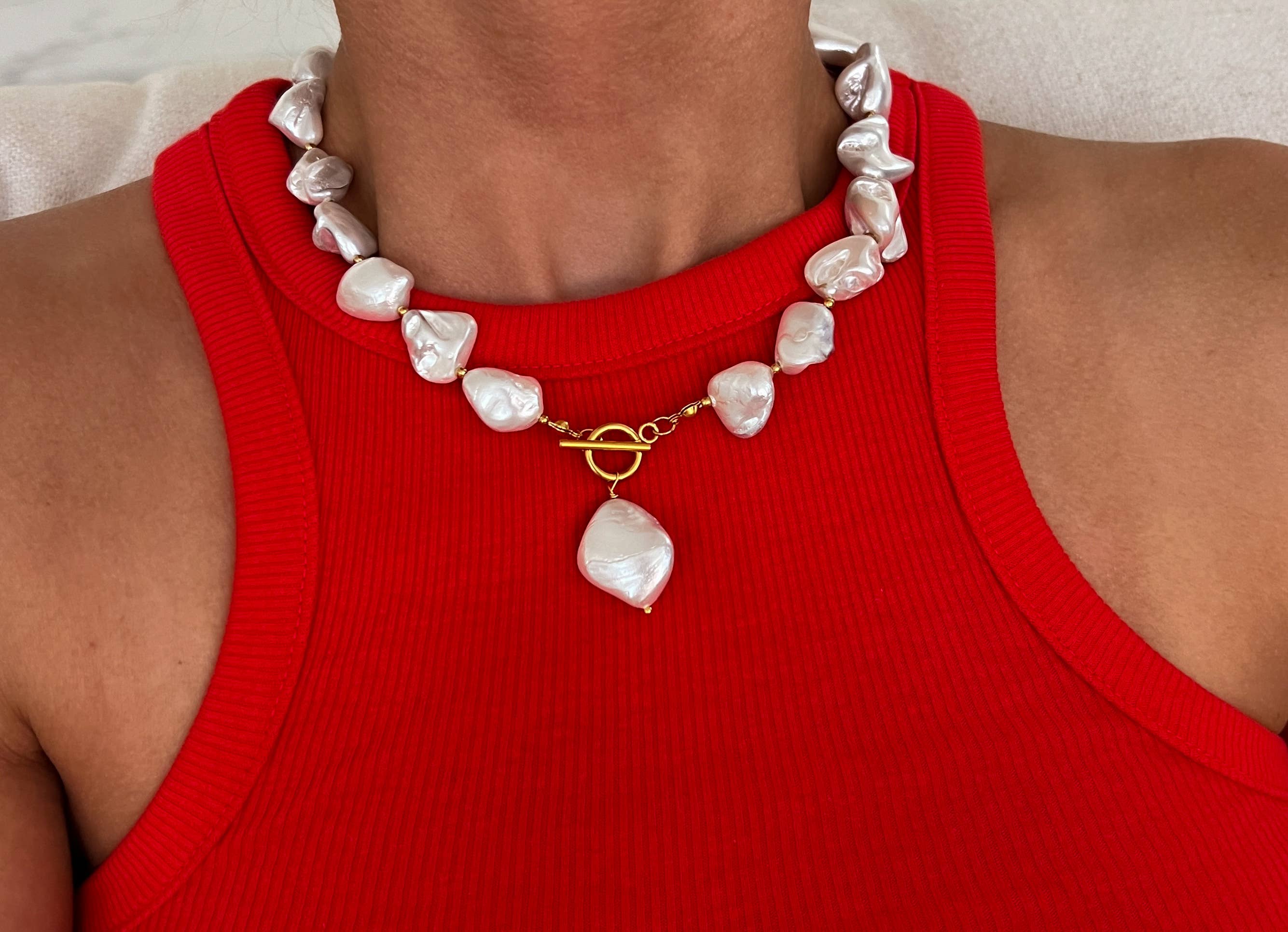 Chansuttpearls - CHUNKY PEARL NECKLACE