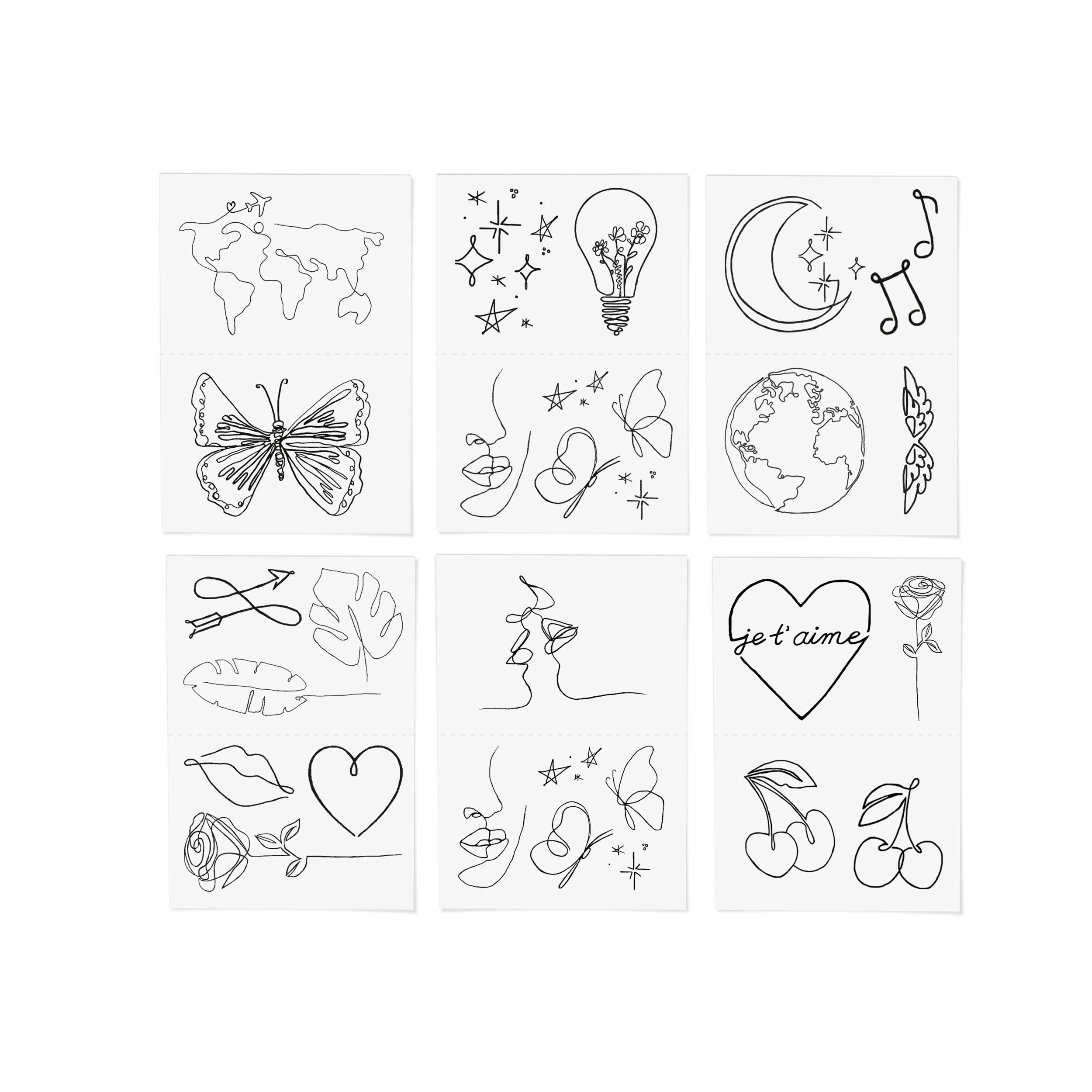 INKED by Dani - Silhouette Temporary Tattoo Pack