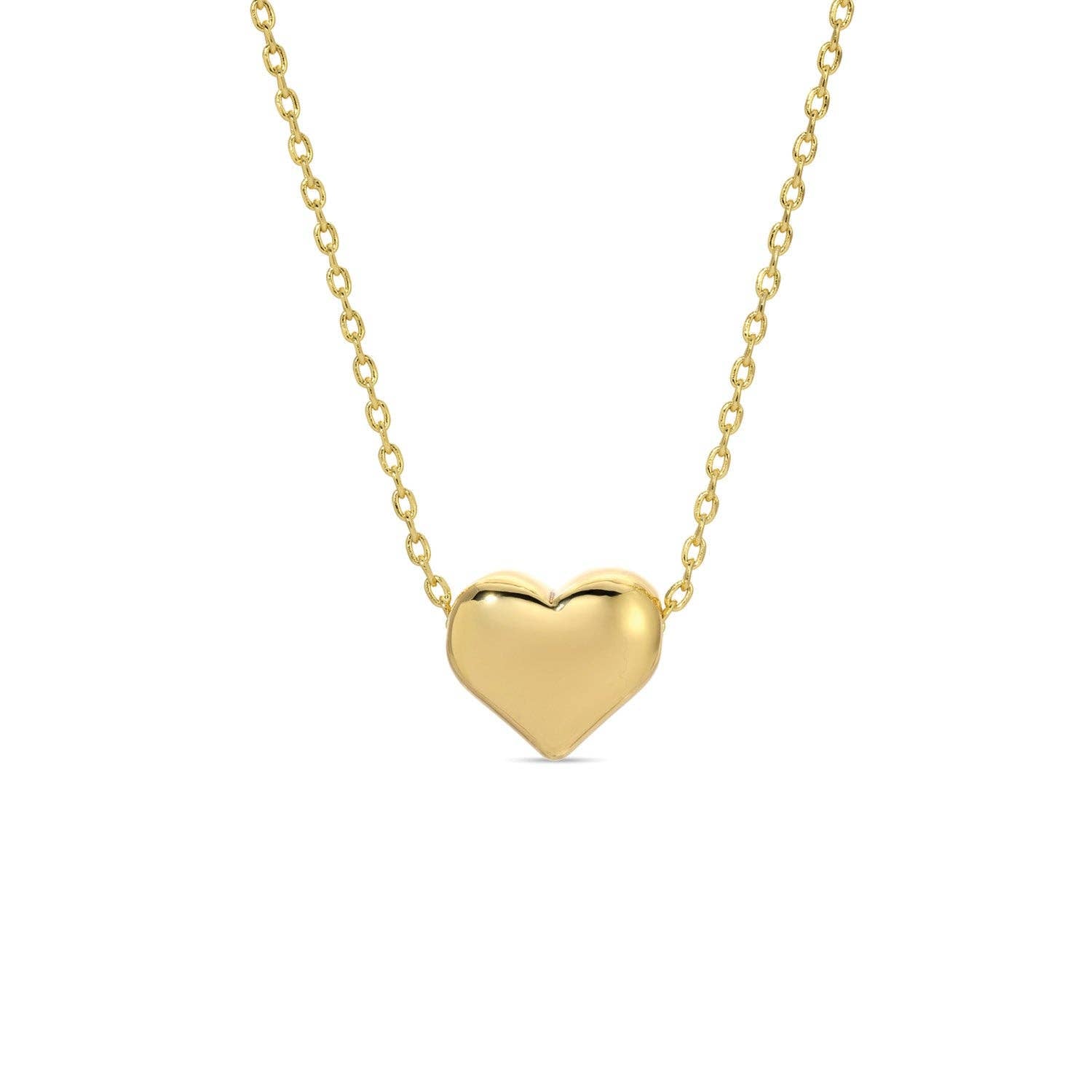 Splendid Iris - Small Simple Heart Necklace