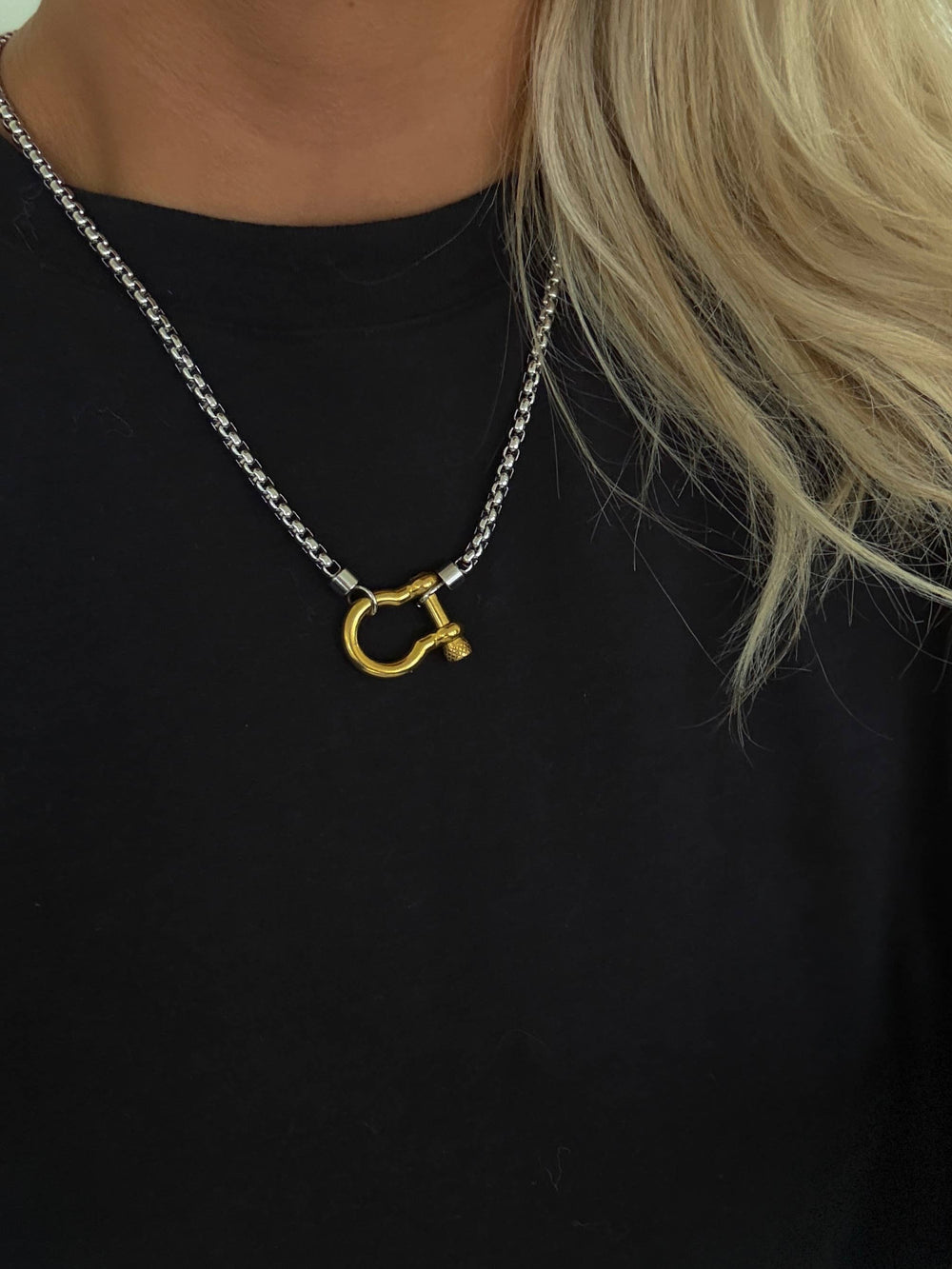 Shackle Lock Chain Necklace