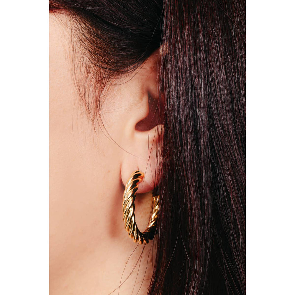 Gold Statement Hoop Earrings