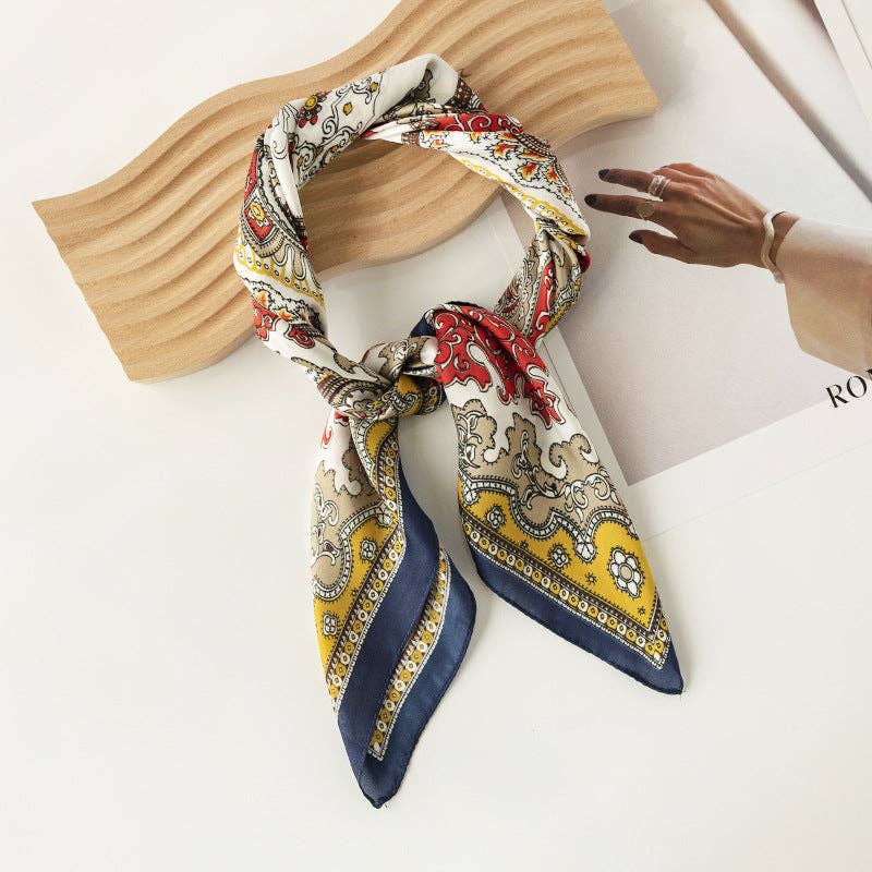 Vintage Paisley Pattern Square Scarf