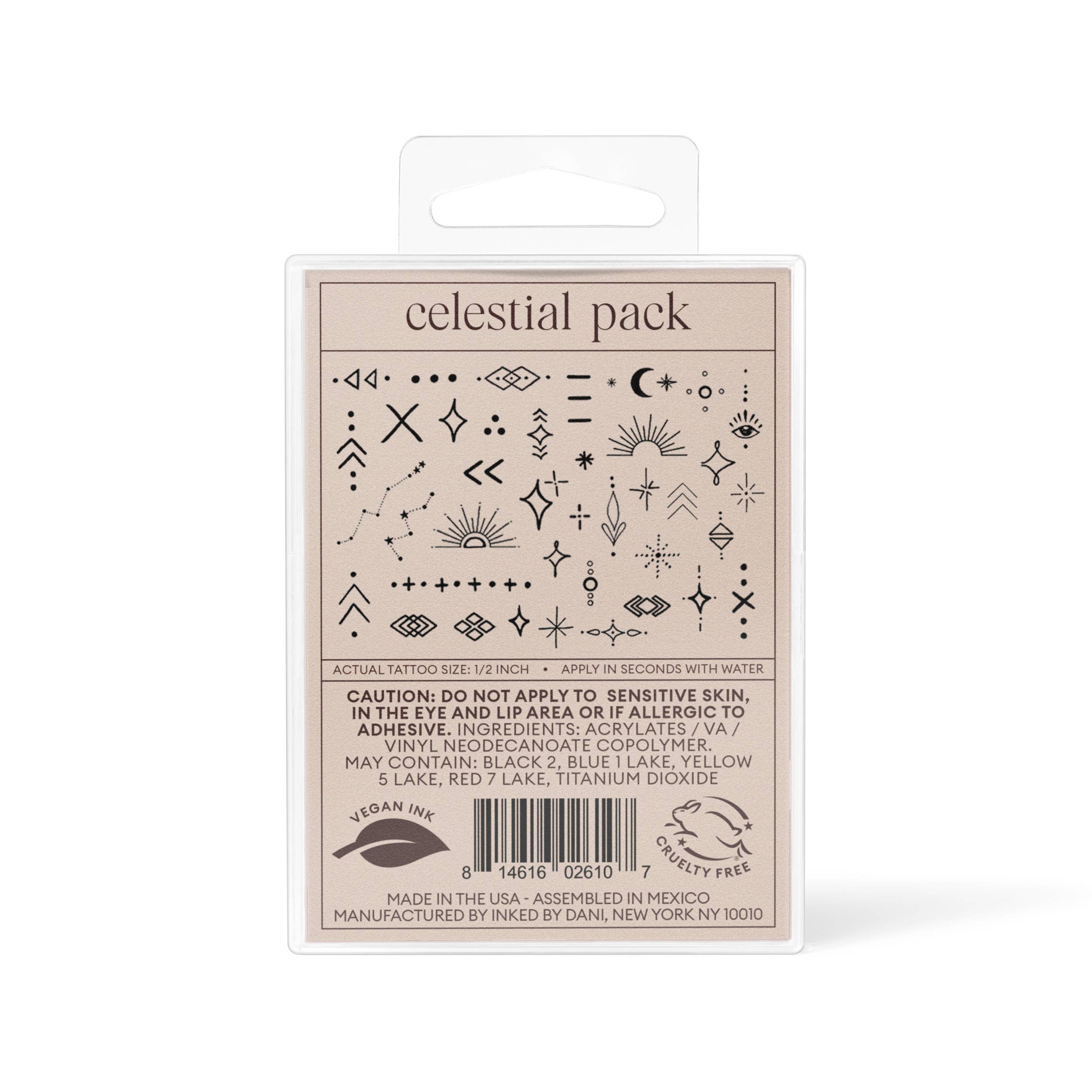 INKED by Dani - Celestial Temporary Tattoo Pack