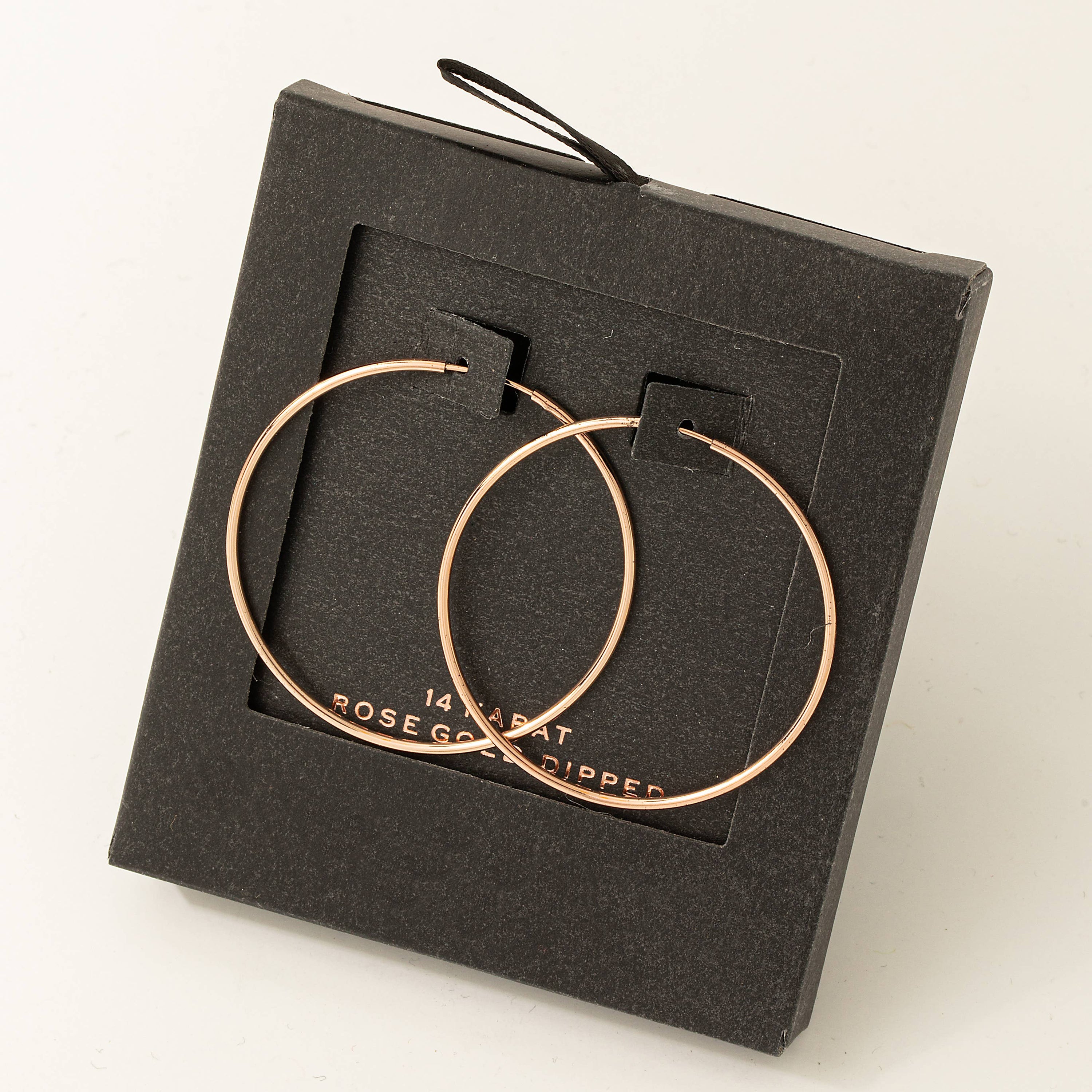 Secret Box Gold Dipped Thin Hoop Earrings