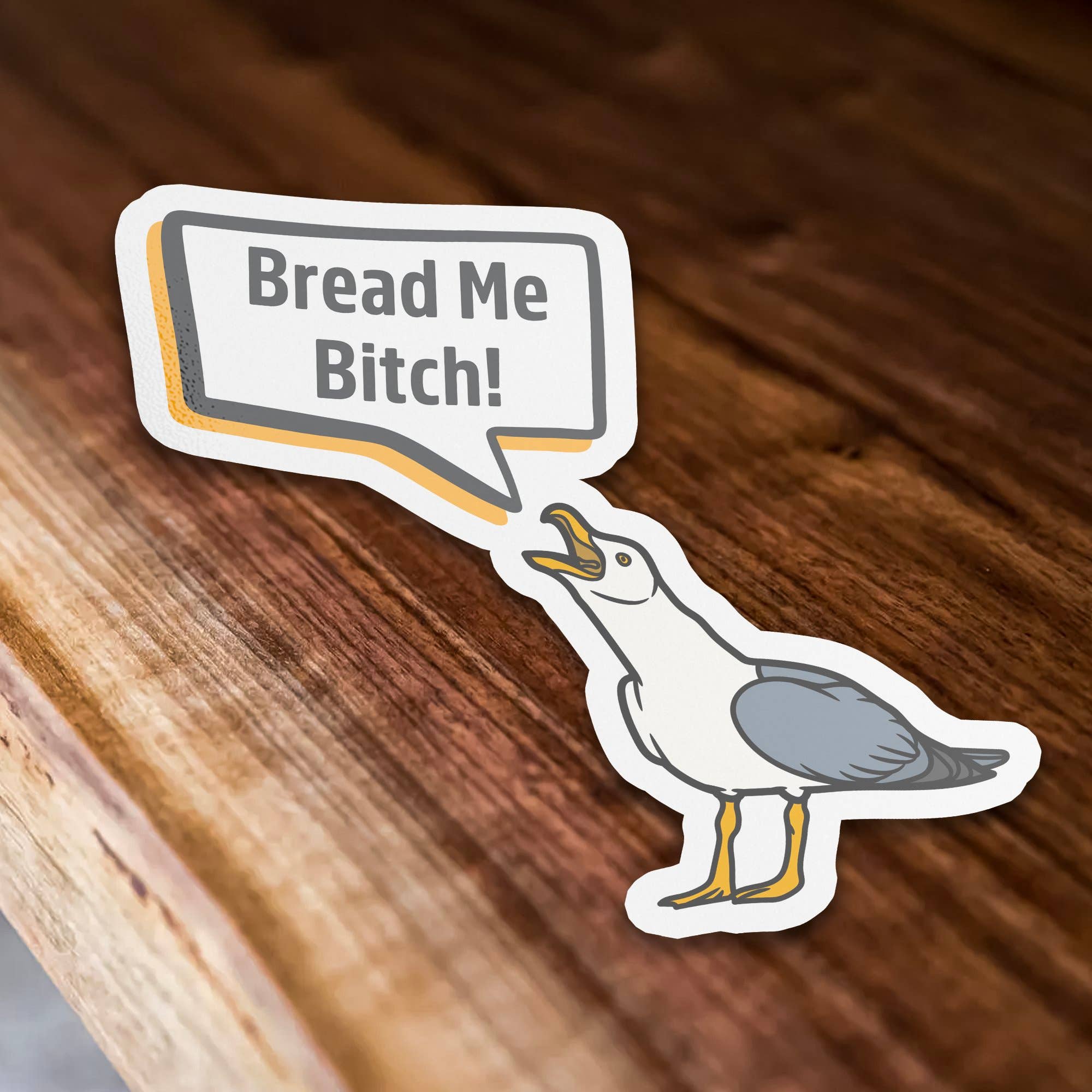 Sticker Bull - Bread Me Bitch Funny Meme Sticker