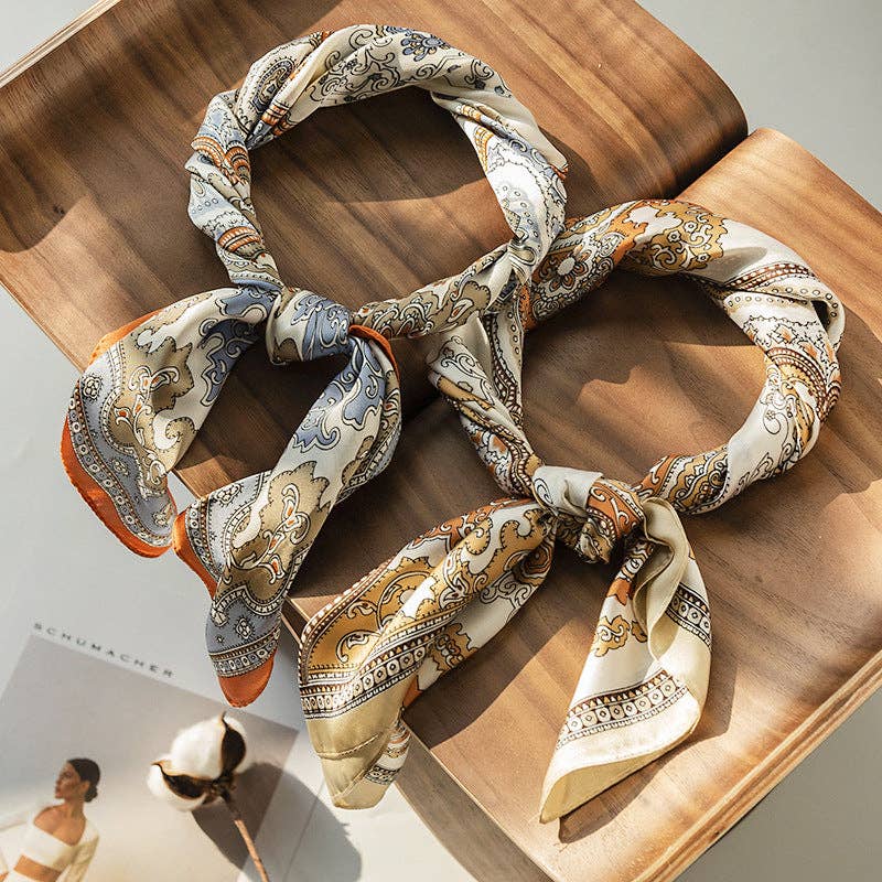 Vintage Paisley Pattern Square Scarf