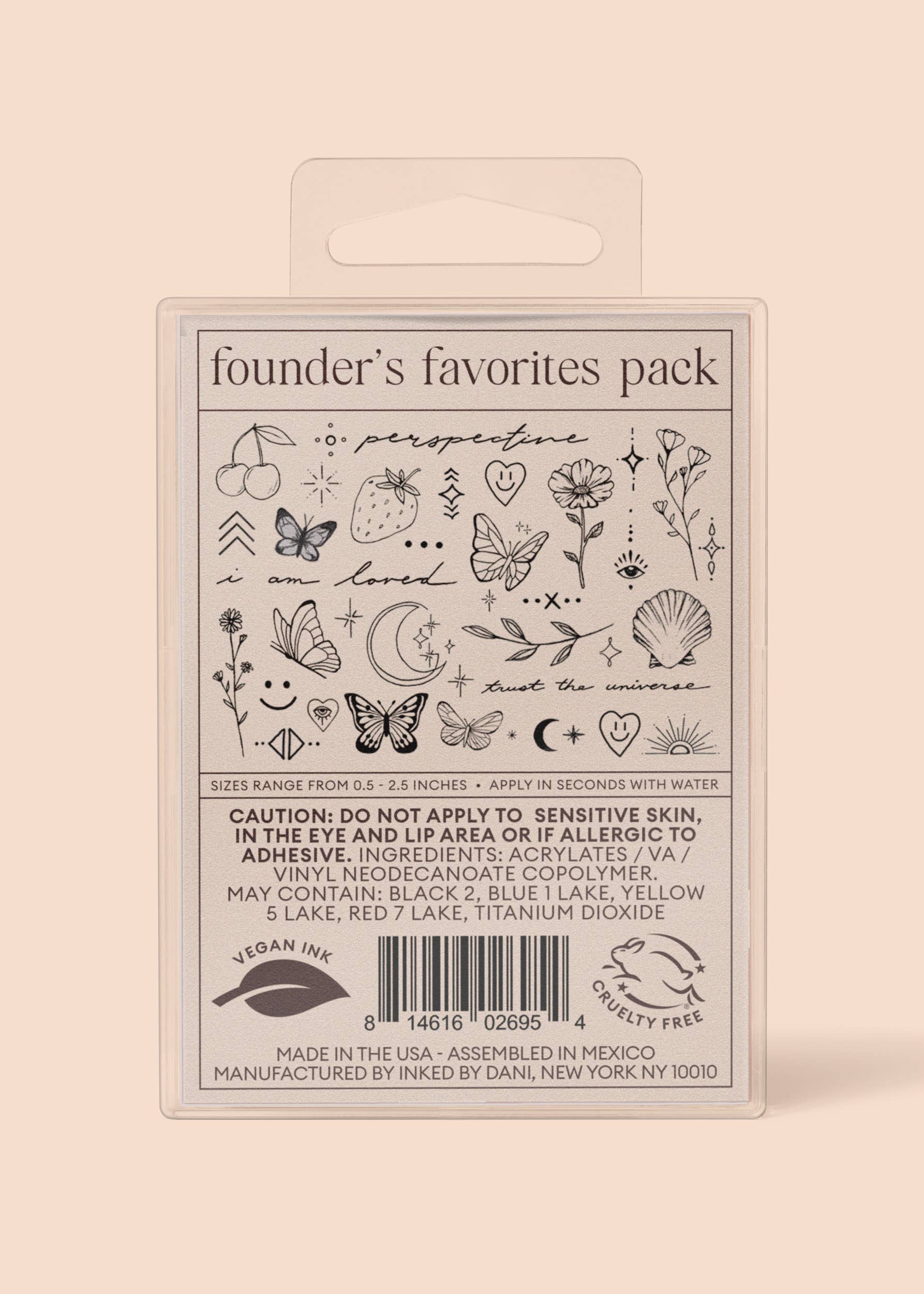INKED by Dani - Founders Favorites Temporary Tattoo Pack