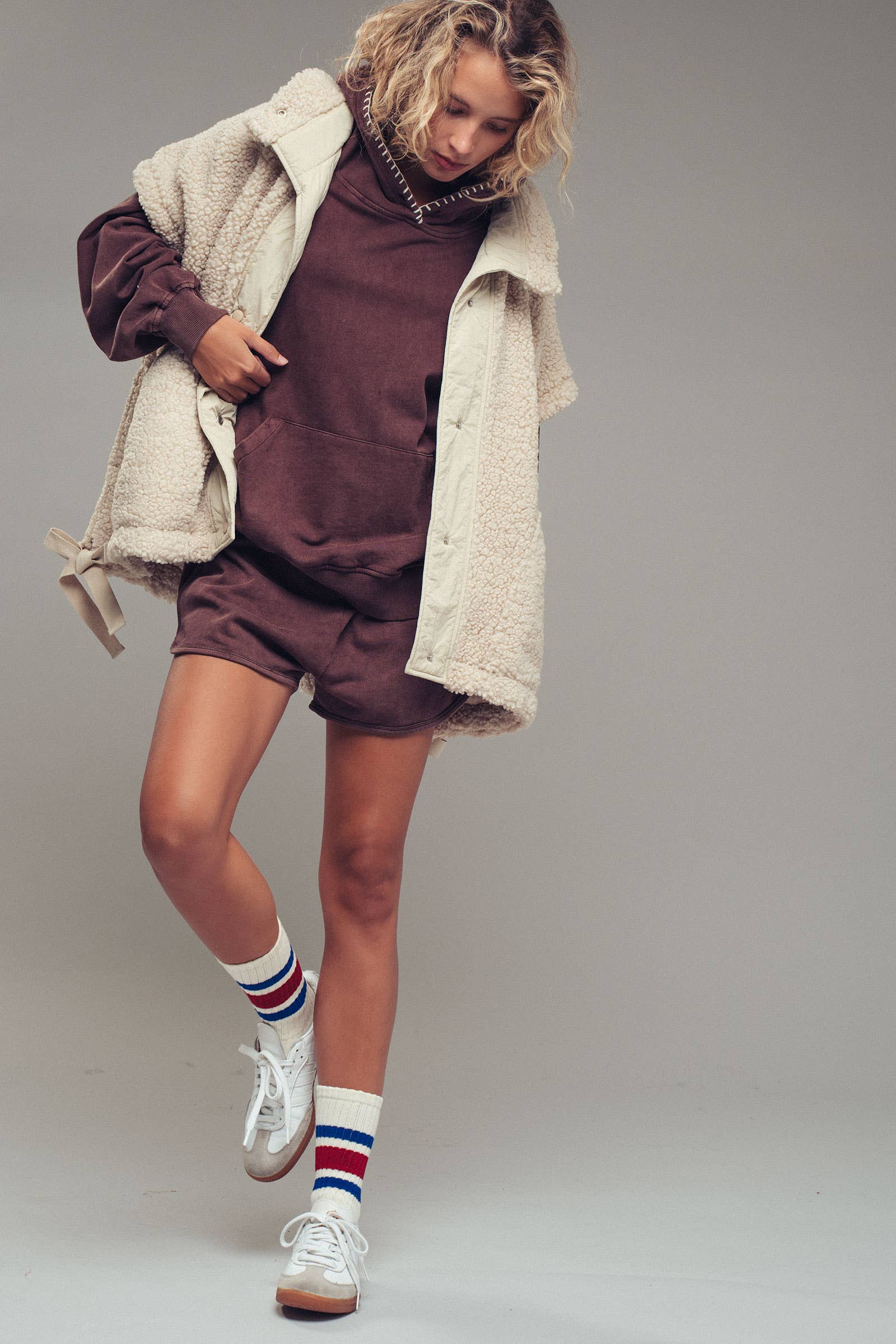 Oversized Sherpa Fleece Boho Western Layering Vest