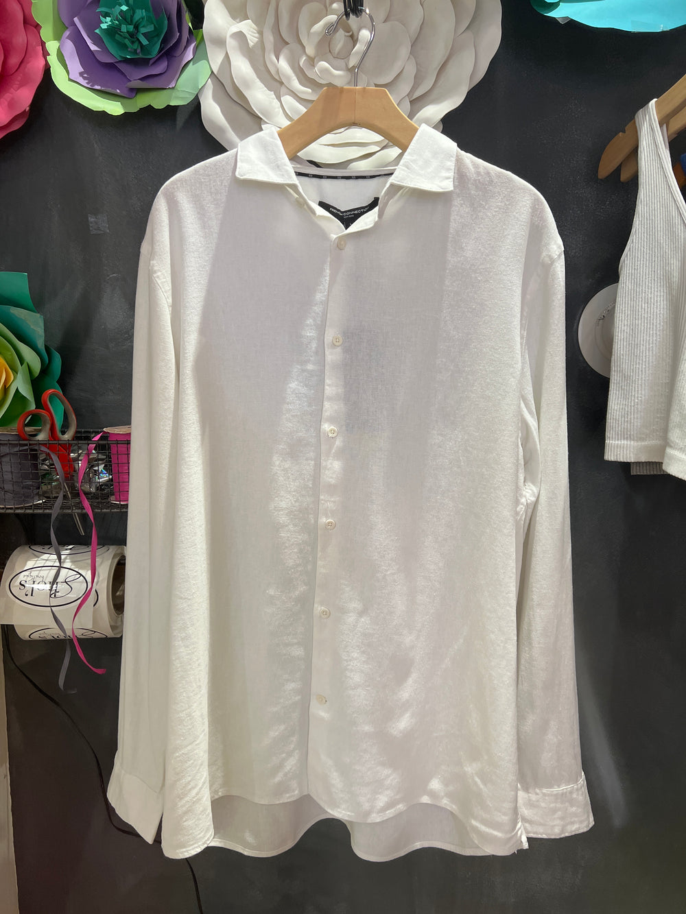 Mens Long Sleeve Linen Shirt