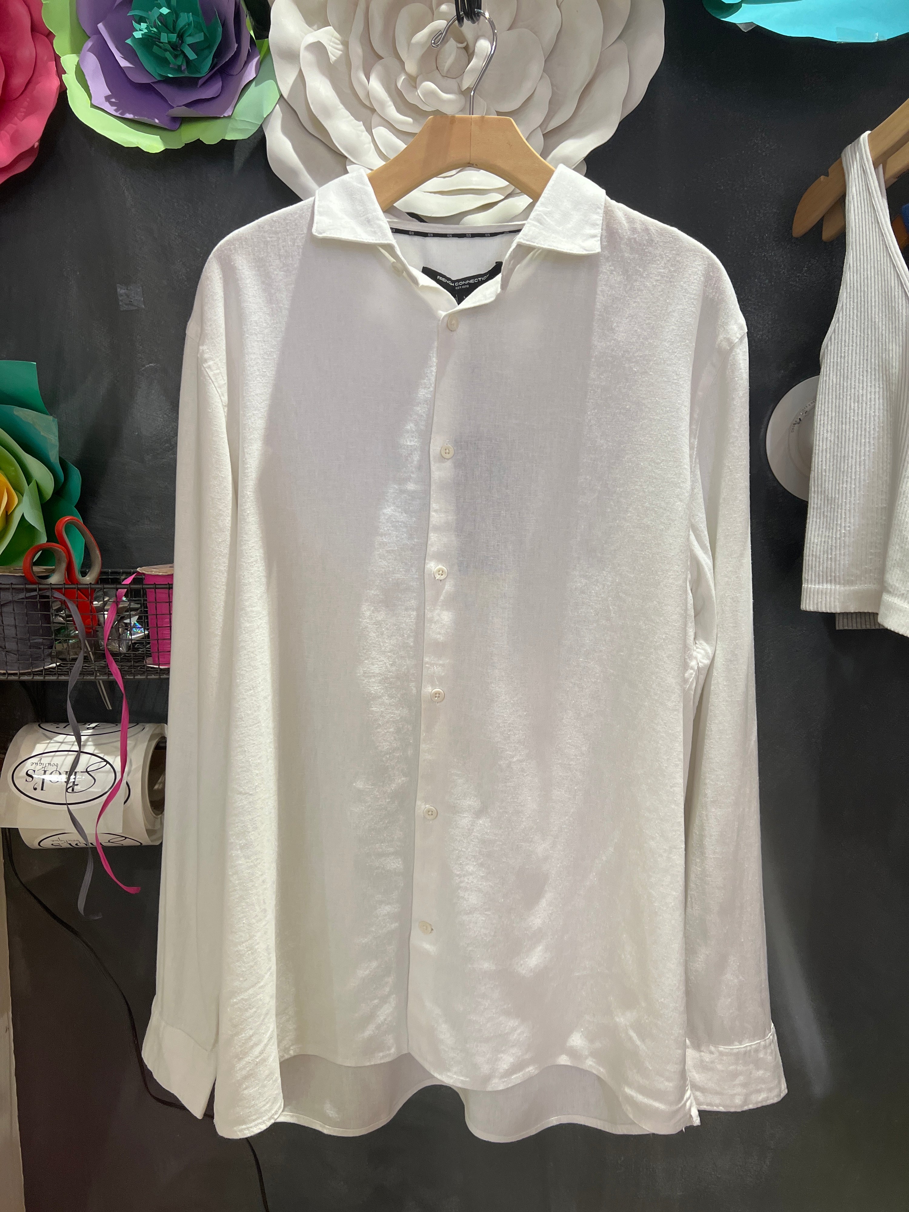 Mens Long Sleeve Linen Shirt