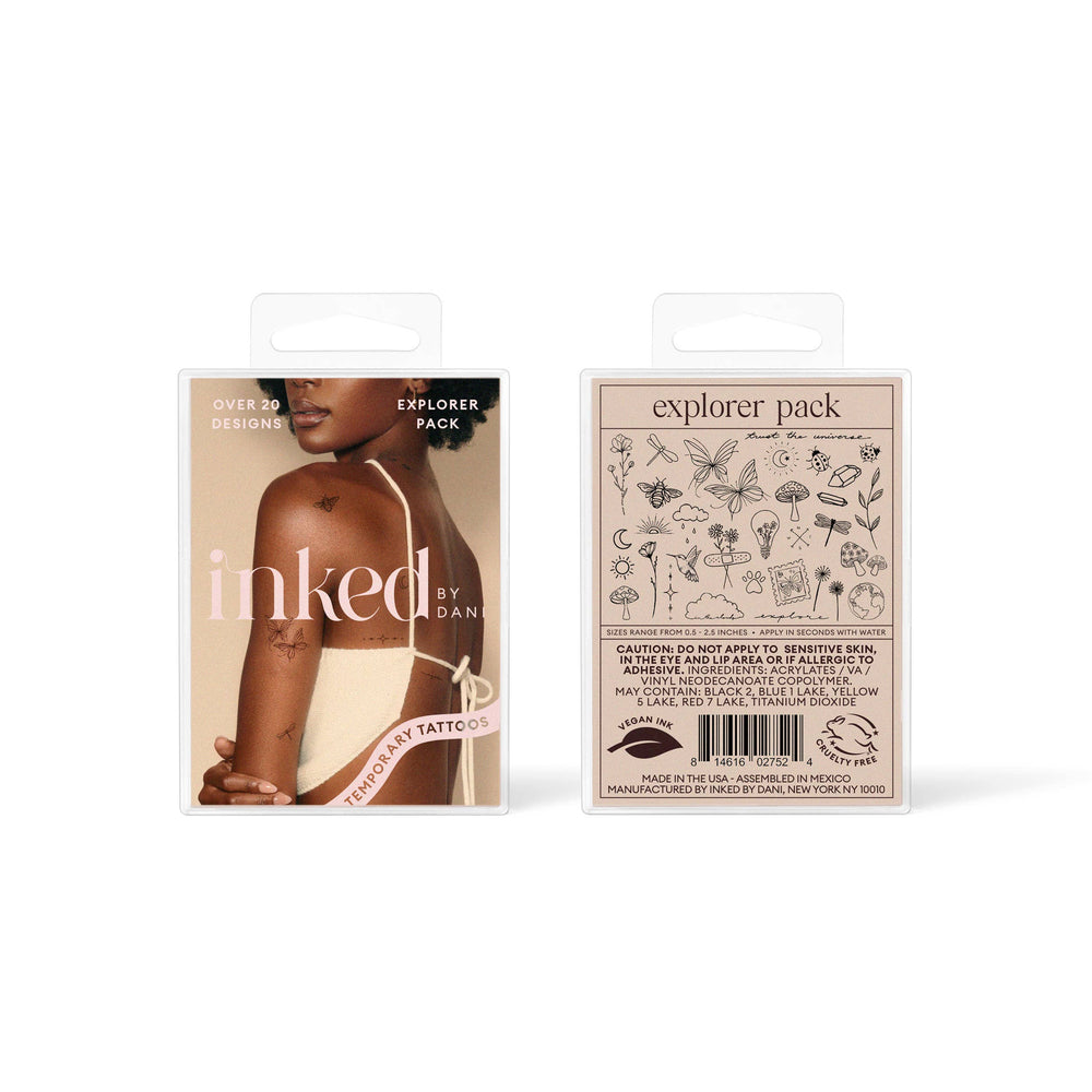 INKED by Dani - Explorer Temporary Tattoo Pack