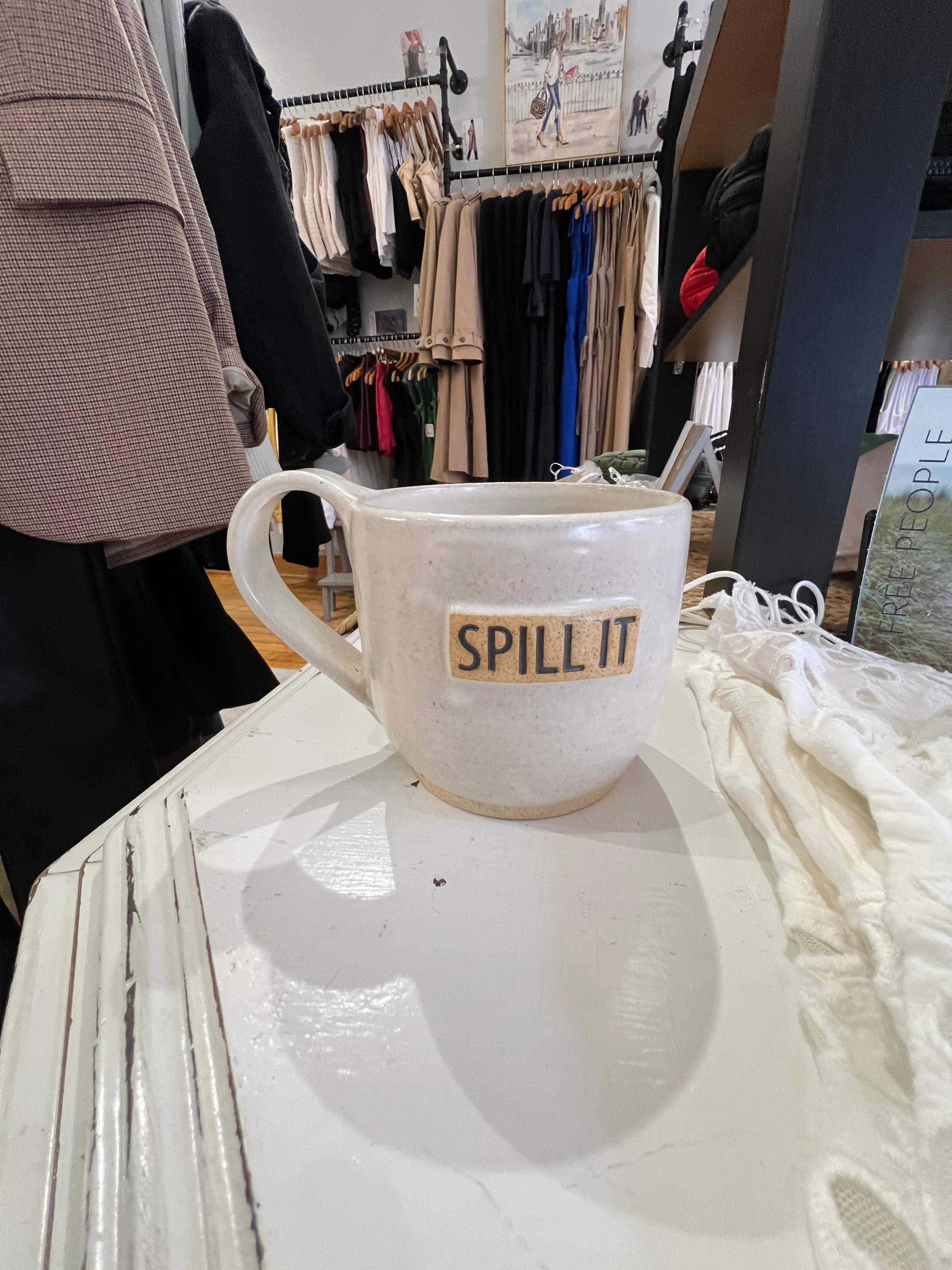 Spill it Ceramic Teacup Mugs