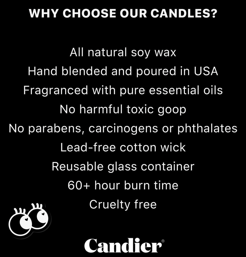 Holiday Candier "CANDY, CANDY CANES, CANDY CORNS & SYRUP" 100% soy green wax candles