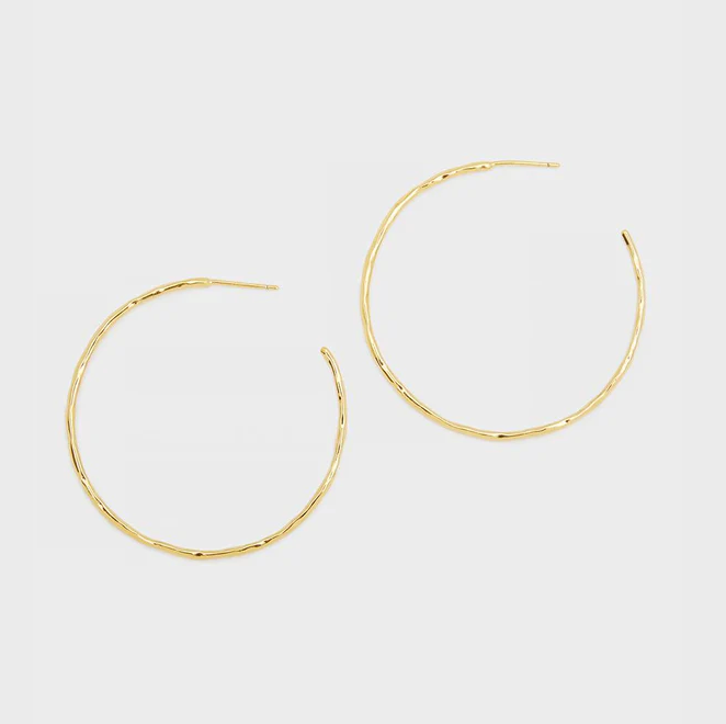 2 inch Gold gorjana Tanner Hoop Earrings