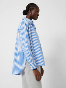 Thick Striped Relaxed Popover Shirt