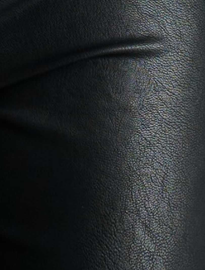 Steve Madden Black CINTRINE Faux Leather Stretch Flare Legging Pants