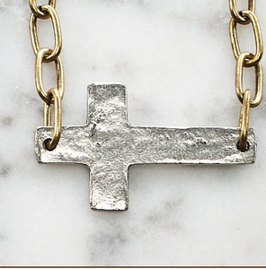 Horizontal Cross Necklace