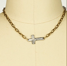 Load image into Gallery viewer, Horizontal Cross Necklace