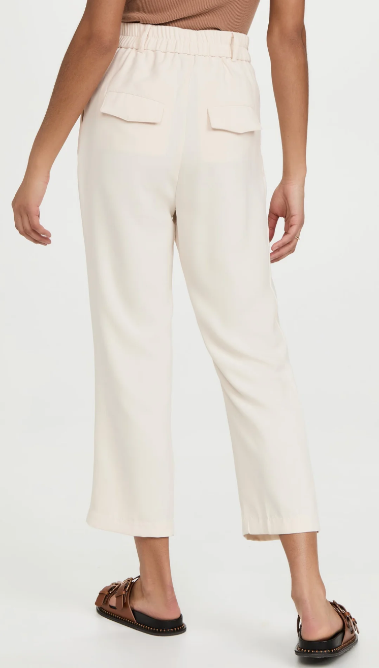 Steve Madden Cream Colored Pleated Front Farmers Market Ankle Pants