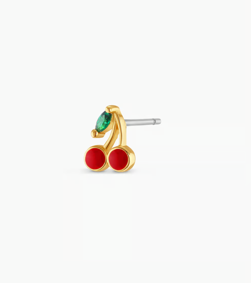 Gold gorjana Cherry Stud Earrings