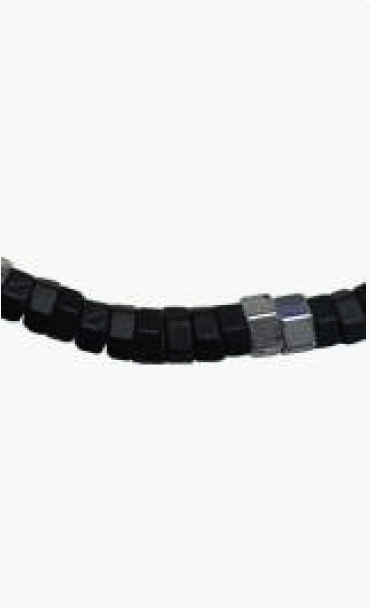 Men's Puravida Faceted Pyrite Bead Stretch bracelet
