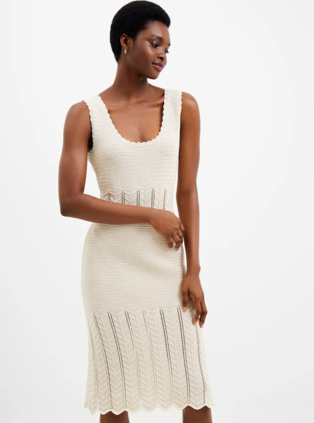 French Connection Nellis Cotton Crochet Dress