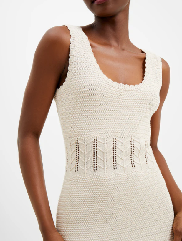 French Connection Nellis Cotton Crochet Dress